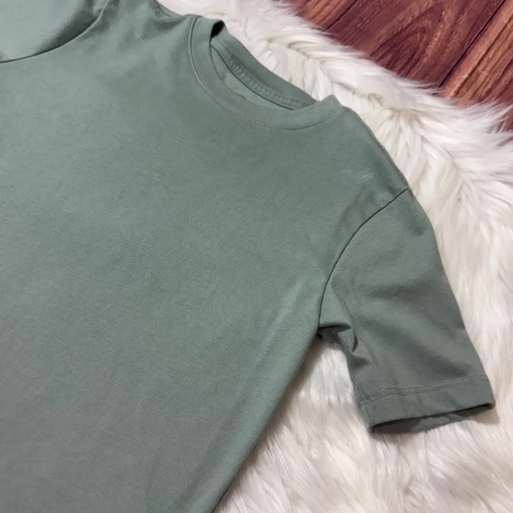Wonder Nation Youth Boy Size Small (6-7) Soft Green Short Sleeve Shirt